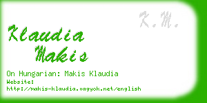 klaudia makis business card